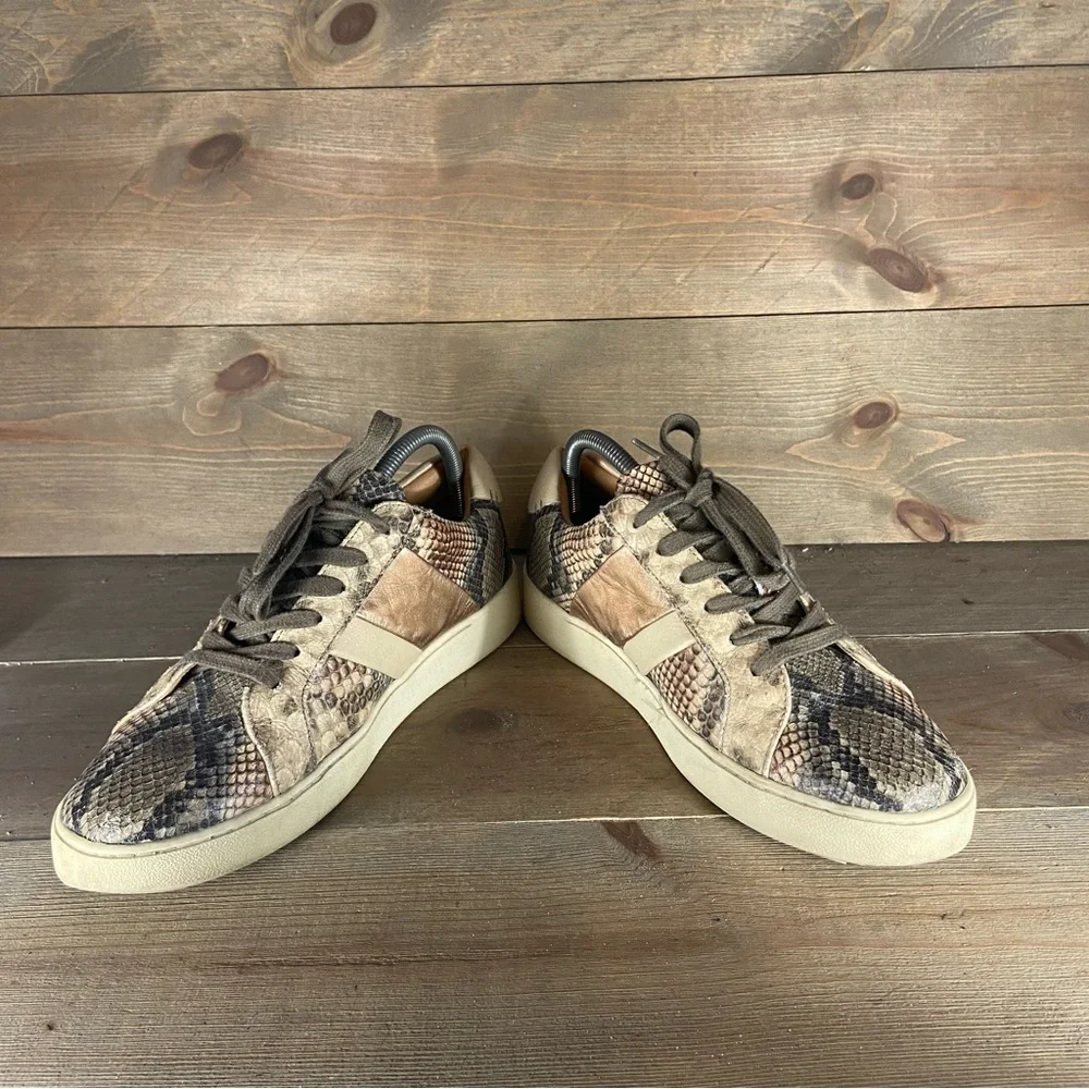 Frye and co hallie Womens size 9 shoes brown leather low top comfort sneakers
